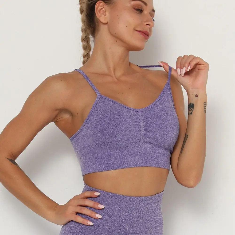 Push Up Sports Tops Fitness For Women And Girls Sport Female Sport Gym Top Padded Gym Brassiere Sports