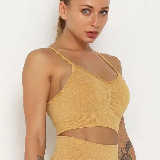 Push Up Sports Tops Fitness For Women And Girls Sport Female Sport Gym Top Padded Gym Brassiere Sports