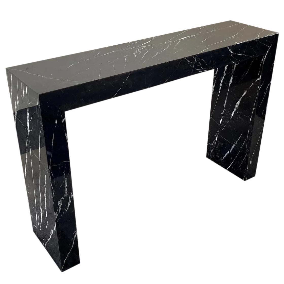 Toros Black Marble Rectangular Console Polished (W)12