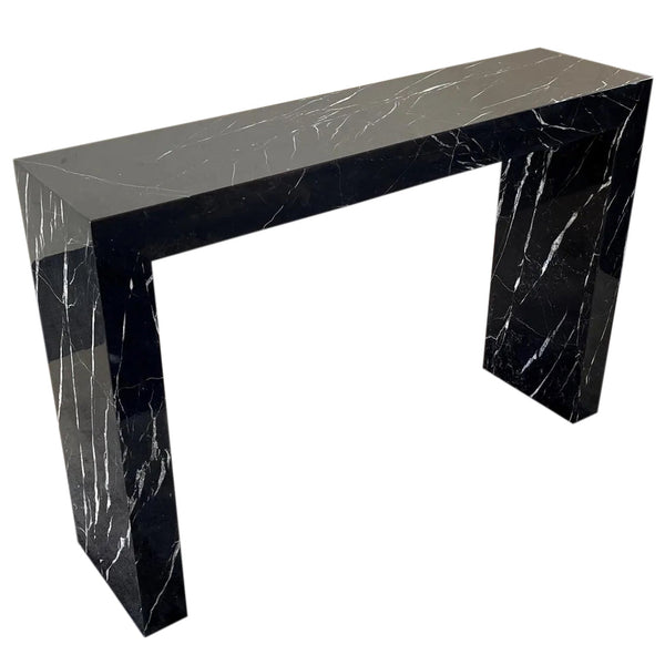 Toros Black Marble Rectangular Console Polished (W)12