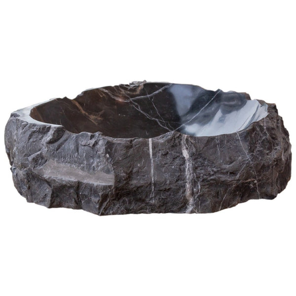 Toros Black Marble Natural Stone Vessel Sink (W)31