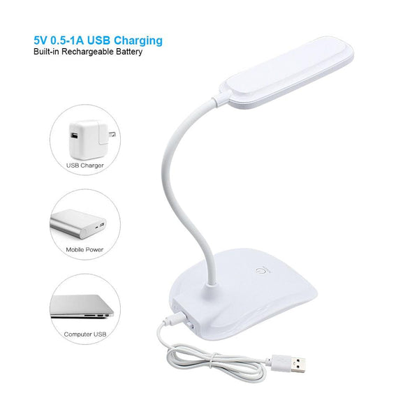 Touch LED Desk Lamps Built-in Lithium Battery USB Charging Natural Warm White Dimmable Night Lights For Bedroom Bedside Decorative Table Lamp Cute Study Lamps for Bedroom Décor