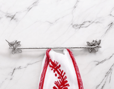 Brass Bird Towel Rack - Chrome Finish