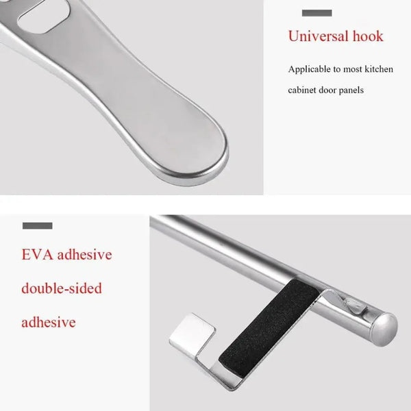 Towel Rack Over Door Towel Bar Hanging Holder Stainless Steel Bathroom Kitchen Cabinet Towel Rag Rack Shelf Hanger Tool Gadget