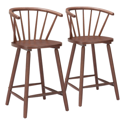 Stenger Counter Stool (Set of 2) Walnut