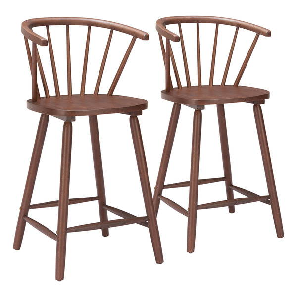 Stenger Counter Stool (Set of 2) Walnut