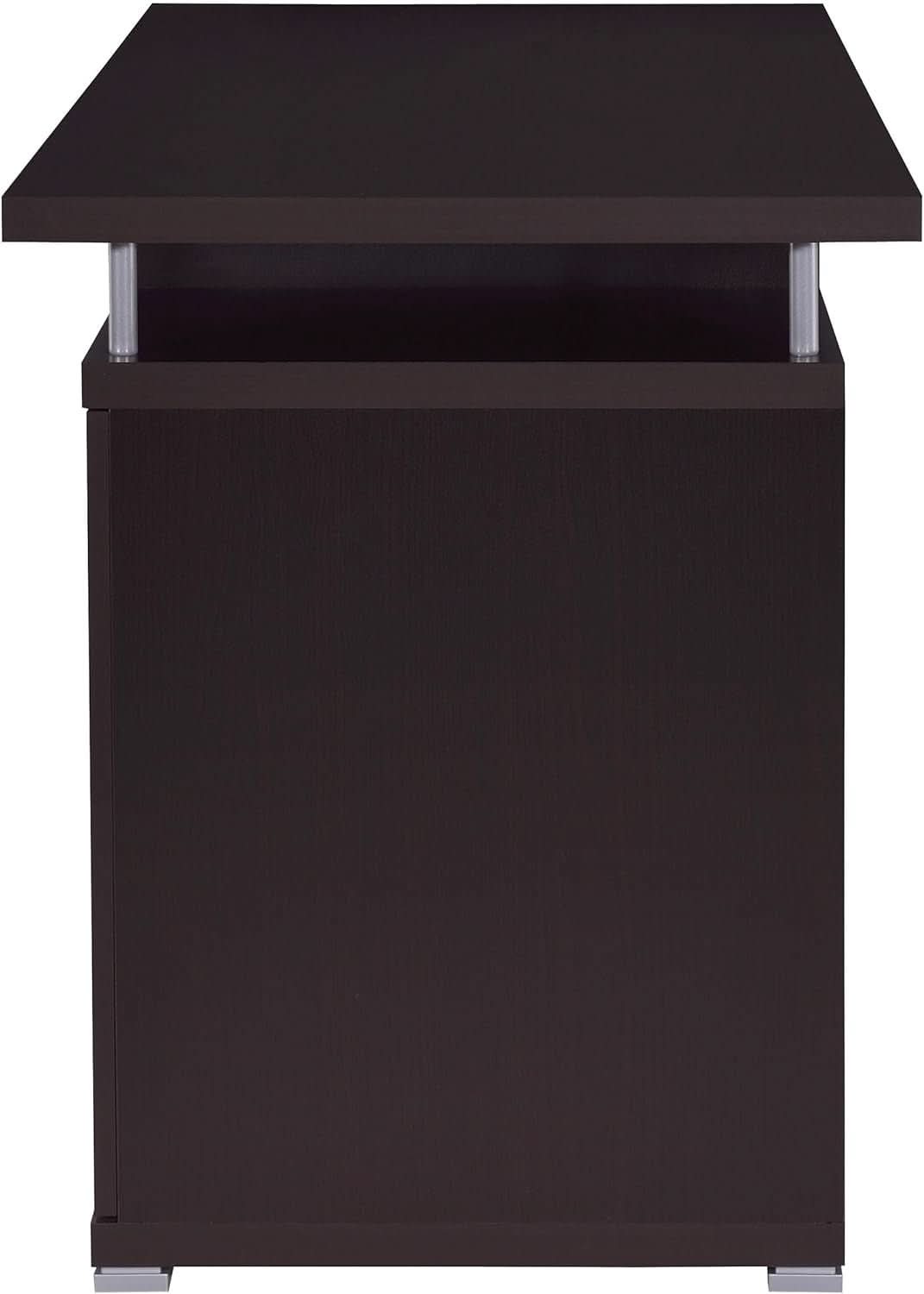 55 Inch Modern Wood Desk With 2 Drawers For Home Office