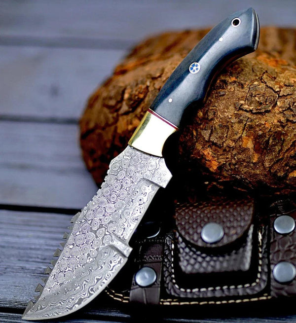 TrailMaster Tracker Knife with Brass & Bone Handle - Gifts for You 'n Me