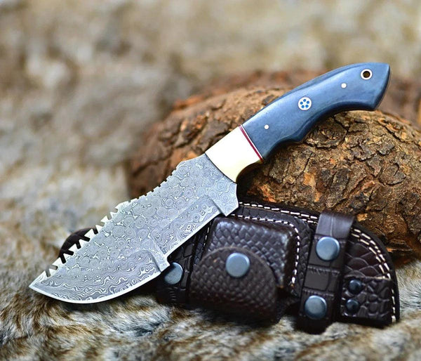 TrailMaster Tracker Knife with Brass & Bone Handle - Gifts for You 'n Me
