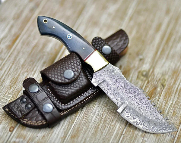 TrailMaster Tracker Knife with Brass & Bone Handle - Gifts for You 'n Me