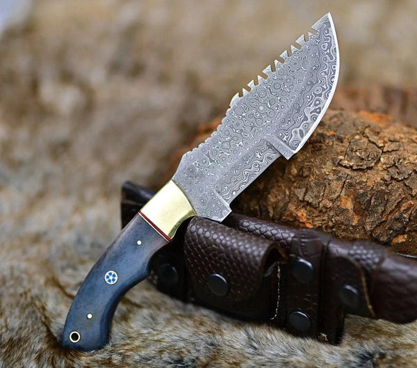 TrailMaster Tracker Knife with Brass & Bone Handle - Gifts for You 'n Me