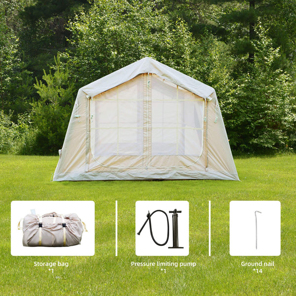 4-Season Outdoor Inflatable Blow Up Camping Tent With Air Pump [4-6 People] (SAK46821)