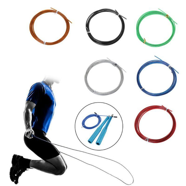 Training Replaceable Steel Wire Cable Speed Jump Ropes Spare Rope Cable For Speed Jump Rope Stainless Steel Wire With Polymer Coating For High Speed Jump Ropes 3m