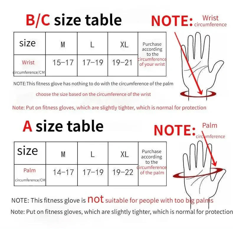 Training Weight Lifting Unisex Gloves Fitness Sports Body Building Gymnastics Grips Gym Hand Palm Wrist Protector Gloves