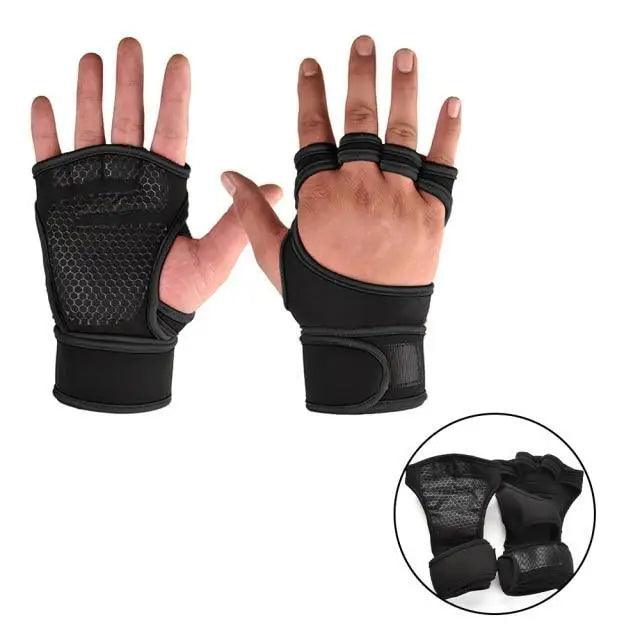 Training Weight Lifting Unisex Gloves Fitness Sports Body Building Gymnastics Grips Gym Hand Palm Wrist Protector Gloves