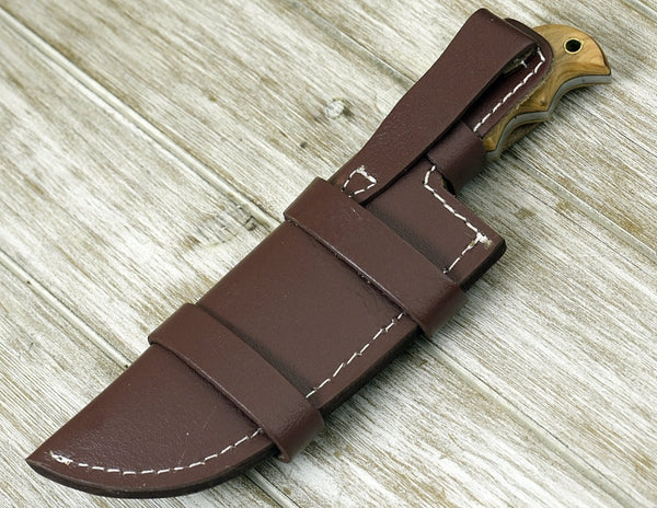 Tranquility Gut Hook Knife with Olive Wood Handle