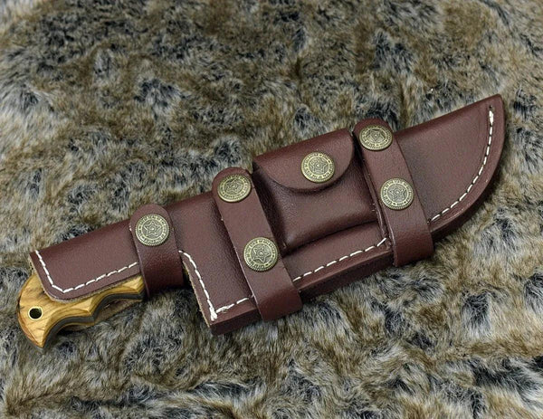 Tranquility Gut Hook Knife with Olive Wood Handle - Gifts for You 'n Me