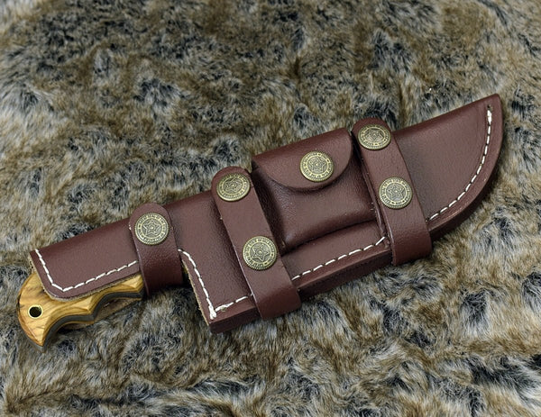 Tranquility Gut Hook Knife with Olive Wood Handle