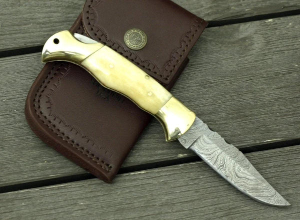 Tranquility Pocket Knife with Ram Horn Handle - Gifts for You 'n Me