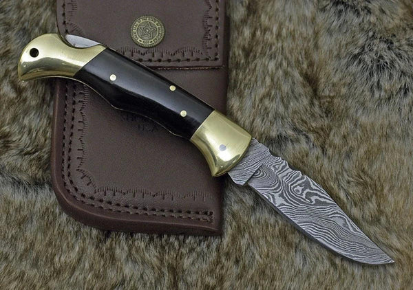 Tranquility Pocket Knife with Ram Horn Handle - Gifts for You 'n Me