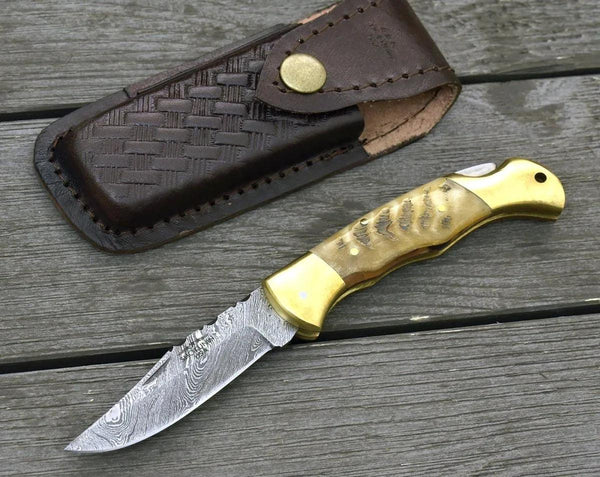 Tranquility Pocket Knife with Ram Horn Handle - Gifts for You 'n Me