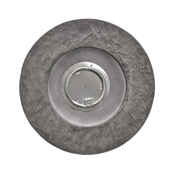 32-Inch Transitional Outdoor Concrete Round Propane Fire Pit Table, Gray (SAK48268)