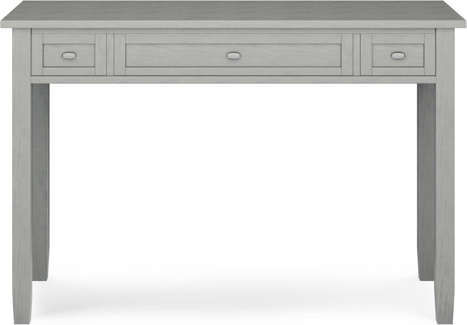 Transitional Solid Wood Writing Desk with Key Features