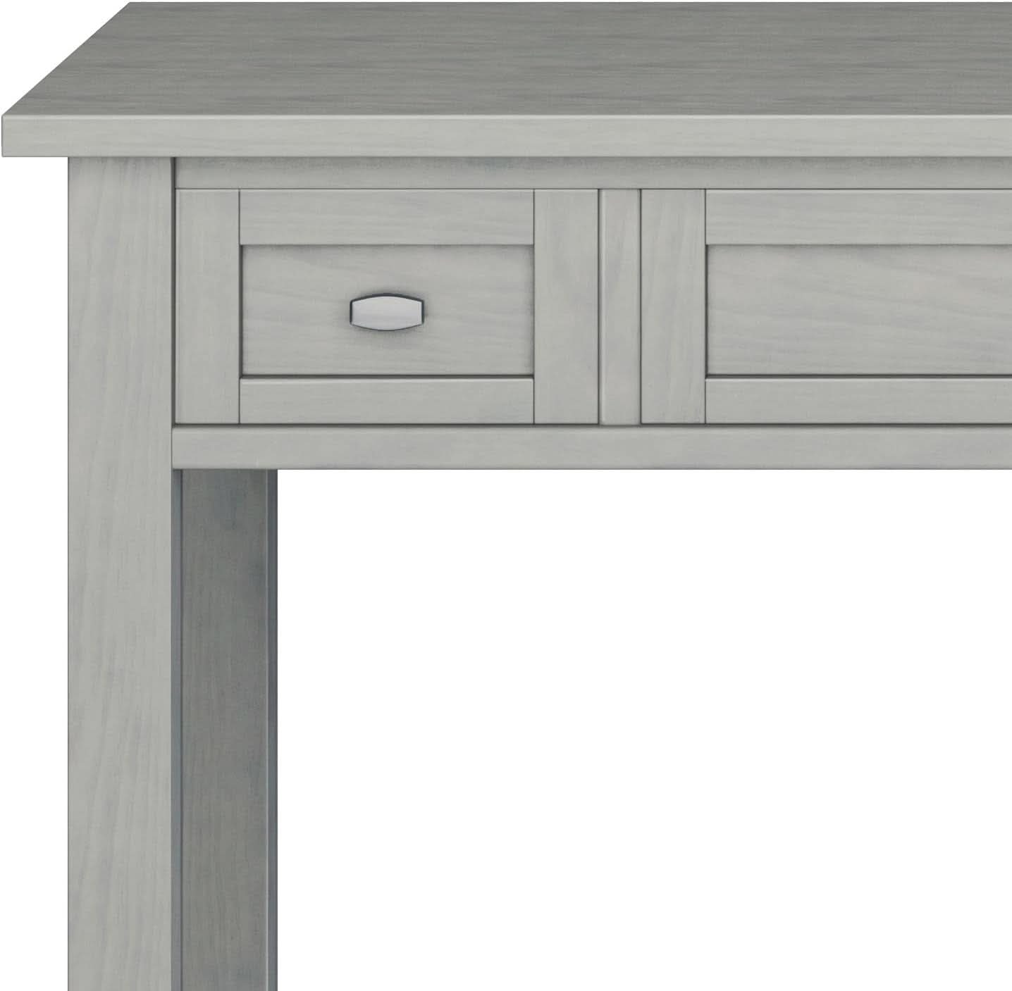 Transitional Solid Wood Writing Desk with Key Features