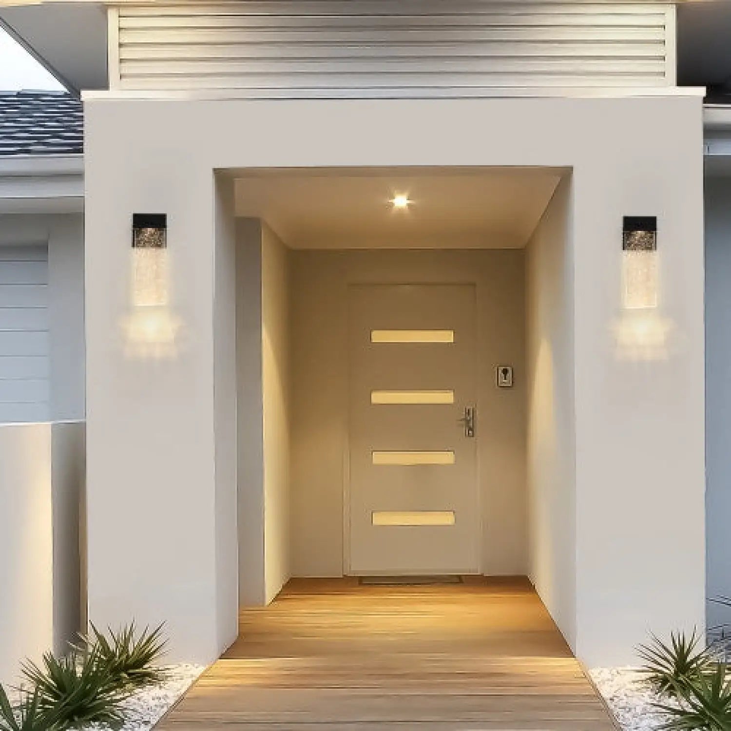 Transparent Crystal Wall Lights Fixtures with LED & Waterproof