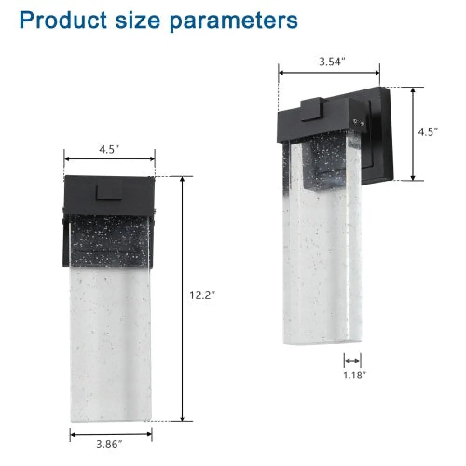 Transparent Crystal Wall Lights Fixtures with LED & Waterproof