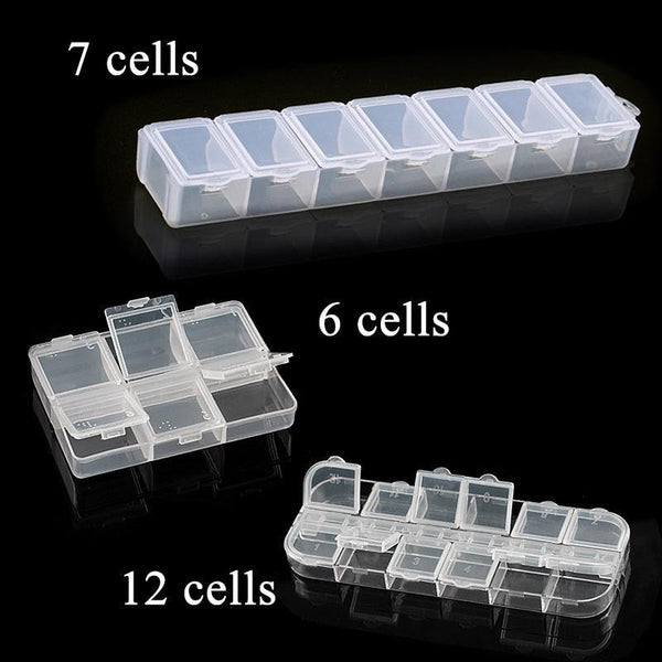 Transparent Plastic Storage Jewelry Box Compartment Adjustable Container For Beads Earring Box For Jewelry Rectangle Box Case Storage Container for Jewelry Beads Earring