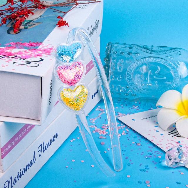Transparent Quicksand Headbands for Children Kids Girls Fashion Glitter Sequin Teeth Hairbands Bezel Hair Hoops Gorgeous Hair Accessories For Women