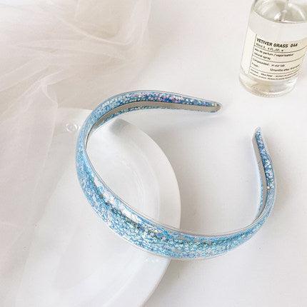 Transparent Quicksand Headbands for Children Kids Girls Fashion Glitter Sequin Teeth Hairbands Bezel Hair Hoops Gorgeous Hair Accessories For Women