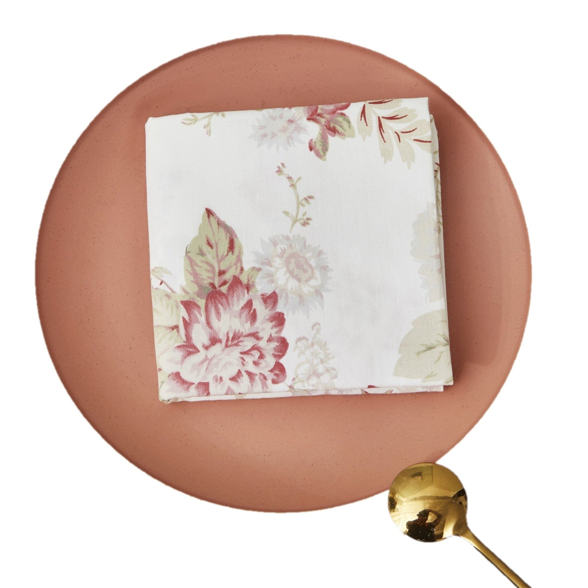 DaDa Bedding Set of 4-Pieces Hint of Mint Floral Cotton Dining Table Napkins 18