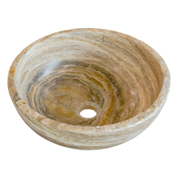 Traonyx Travertine Onyx Natural Stone Vessel Sink (D)16
