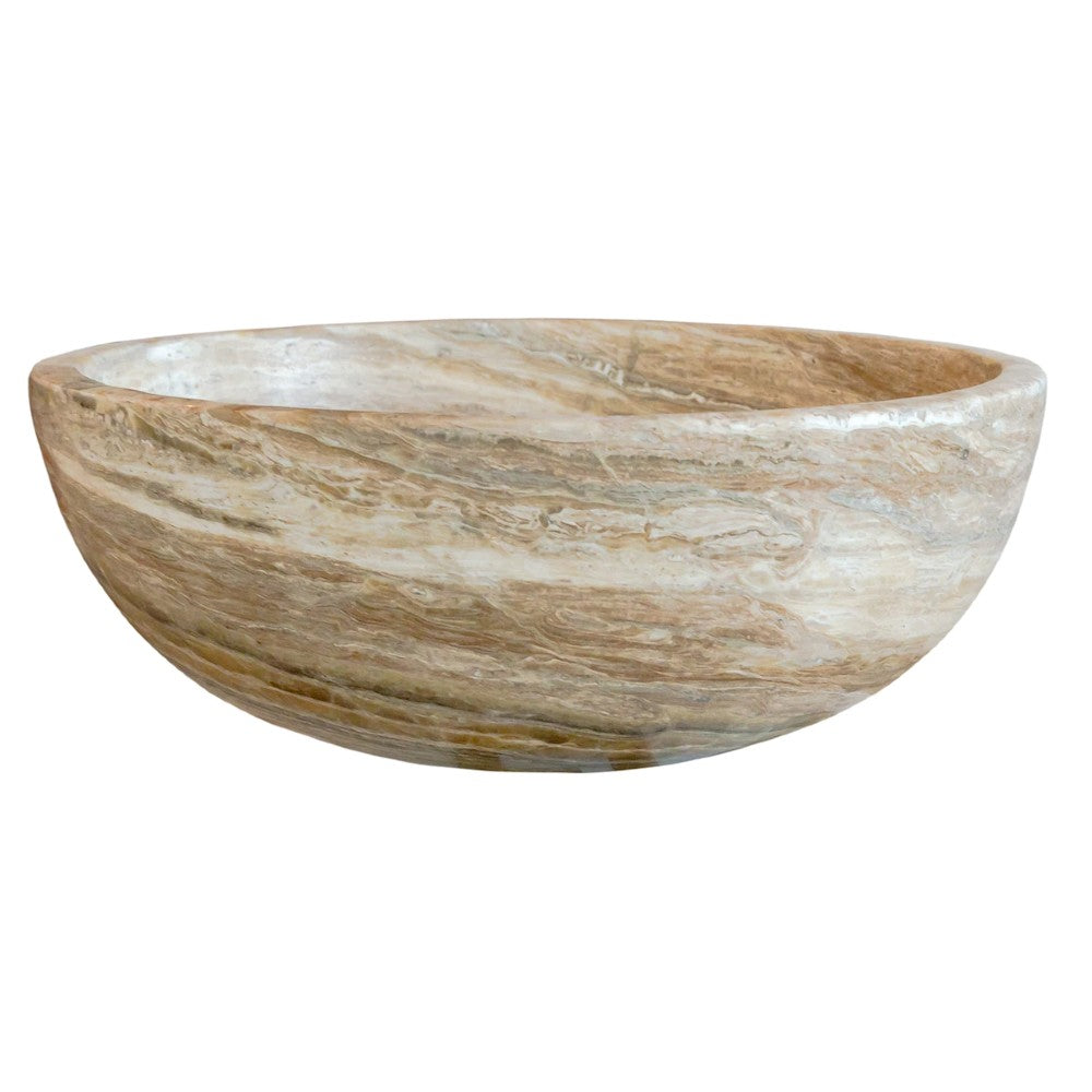 Traonyx Travertine Onyx Natural Stone Vessel Sink (D)16