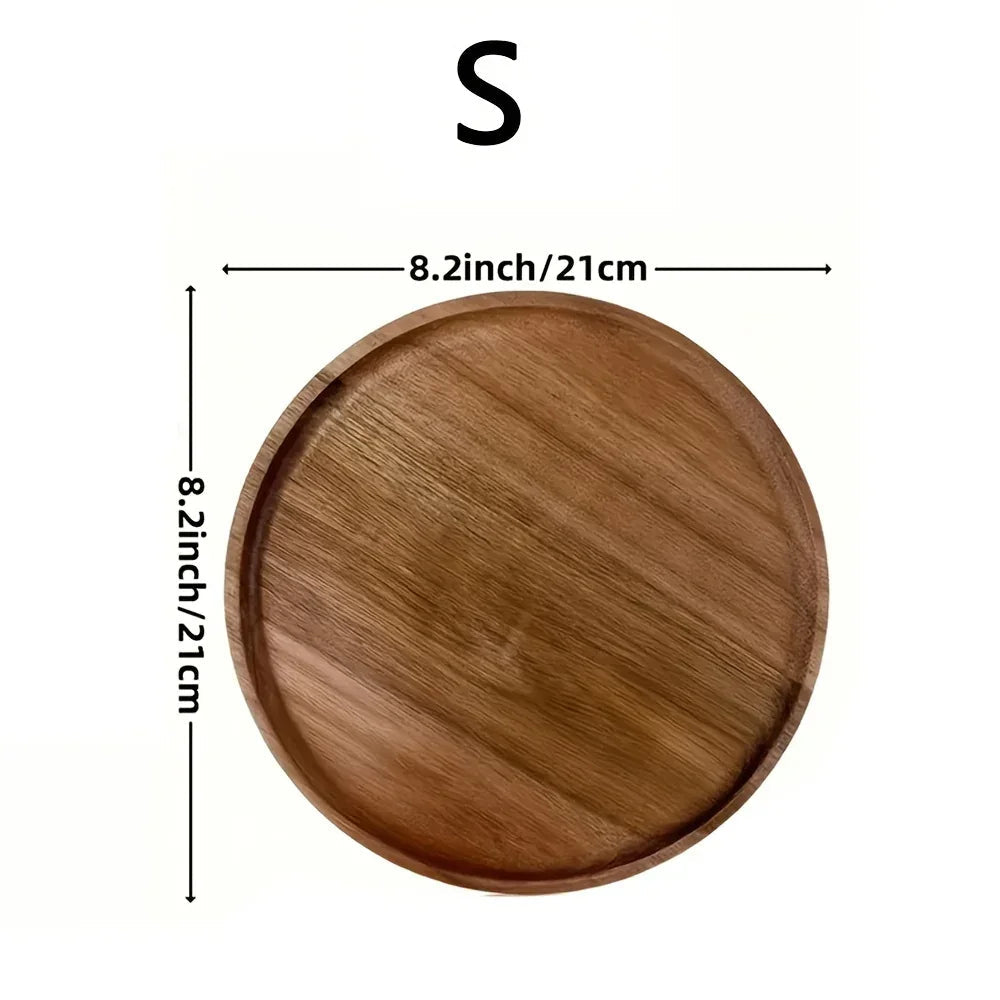 Tray - Rustic Wooden Round