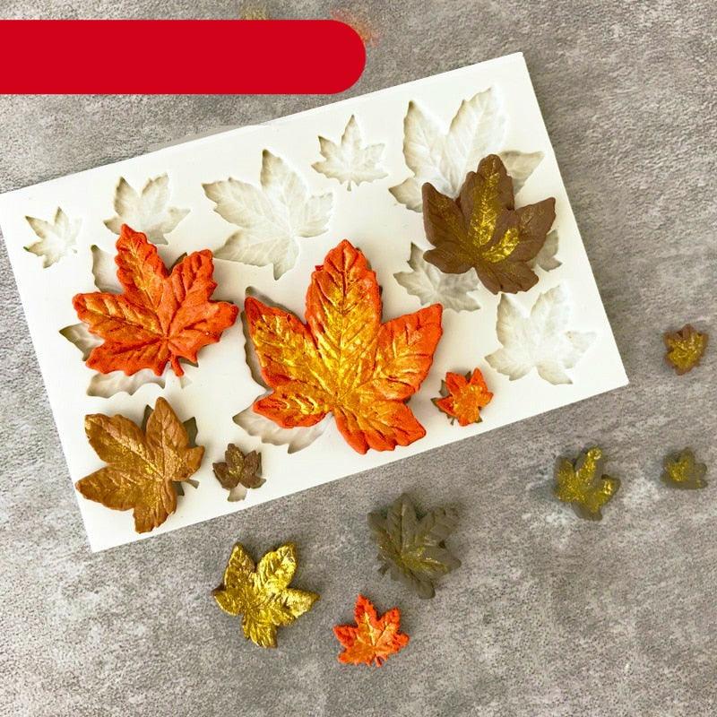 Tree Leaf Mold Silicone Fondant Cake Decorating Tools Chocolate Baking Mould 3D Sugarcraft  Homemade Bakeware 3D Leaf Silicone Mold For Chocolate Candy Sugar Craft Cake Decoration Cupcake Decoration