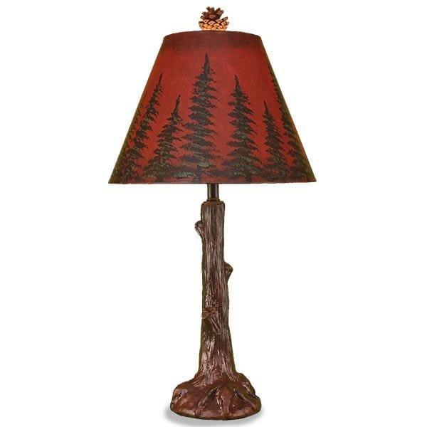 Tree Trunk Table Lamp with Tall Timbers Shade - Gifts for You 'n Me