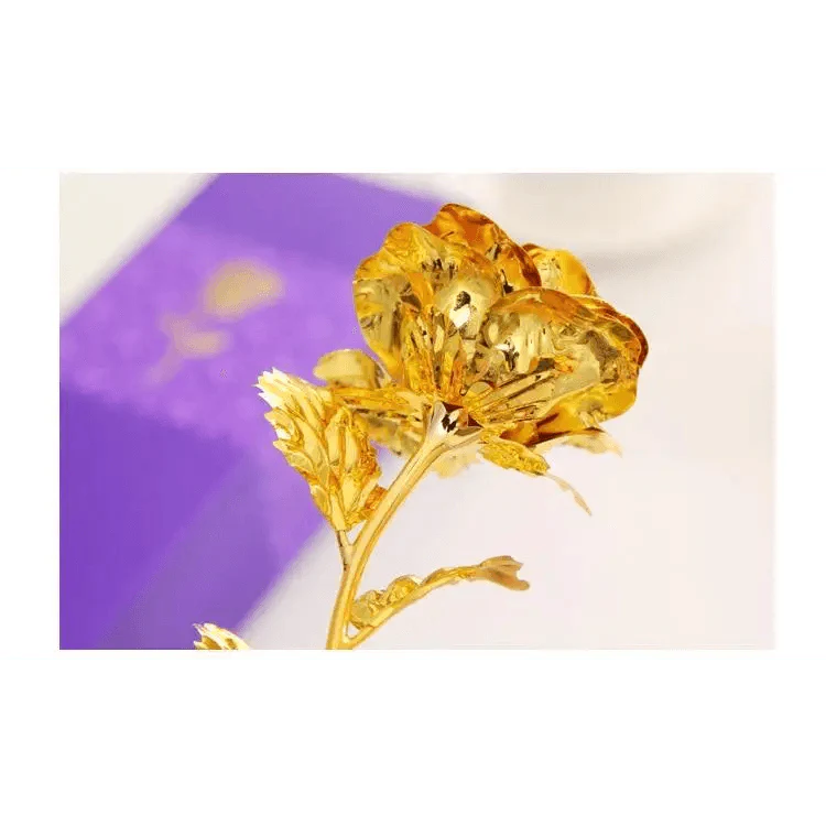 Trendy Flower Gift for Loved ones 24K Gold Rose Gift Big Rose with Gift Box Best Gift for Girlfriend Valentines Day