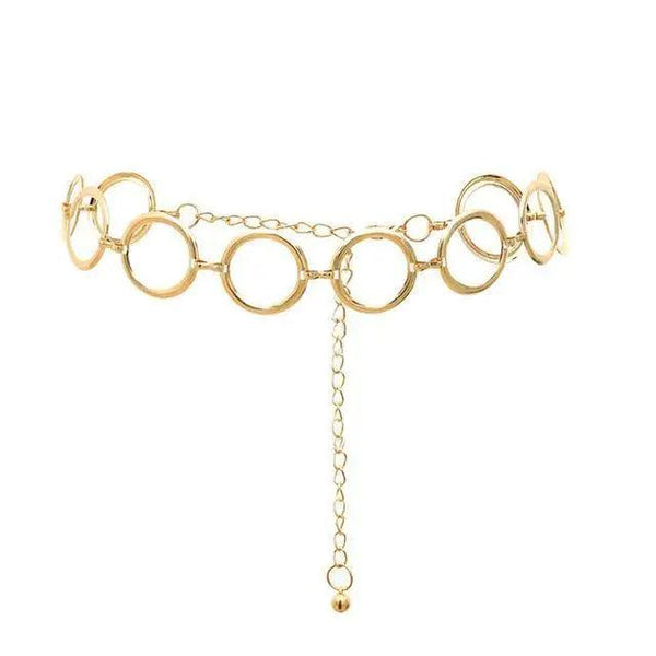 Trendy Heart Shaped Design Body Long Chain Ladies Belts Modern Metal Waist Chain Love Belts For Women