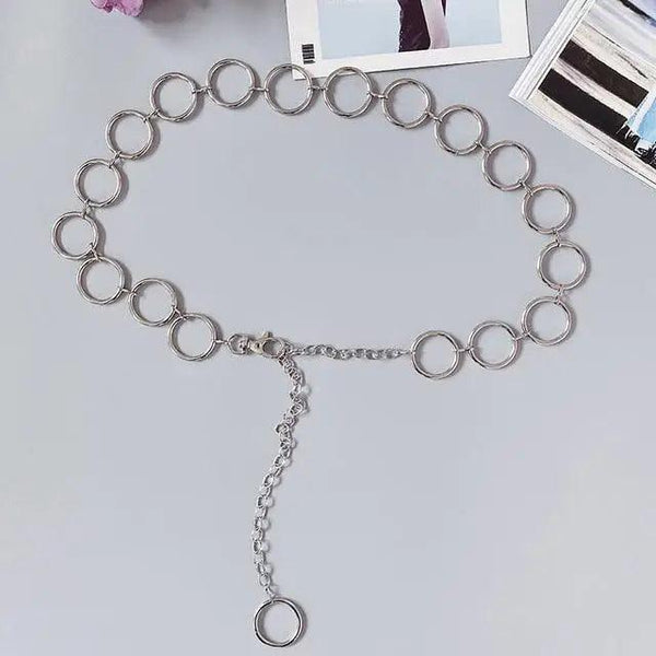 Trendy Heart Shaped Design Body Long Chain Ladies Belts Modern Metal Waist Chain Love Belts For Women