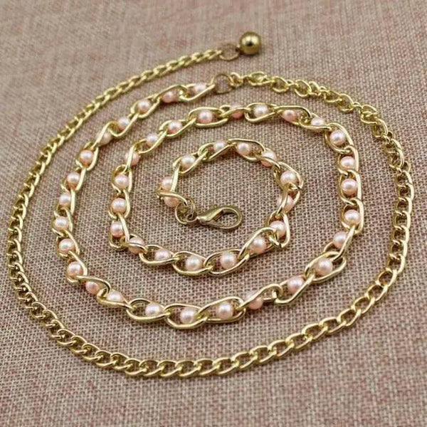 Trendy Heart Shaped Design Body Long Chain Ladies Belts Modern Metal Waist Chain Love Belts For Women