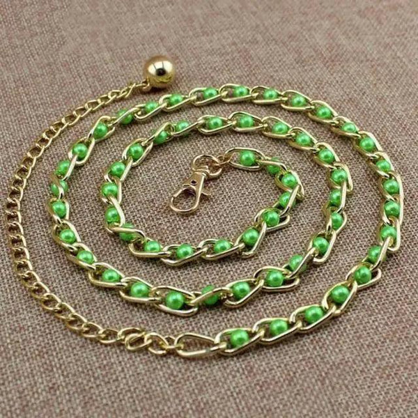 Trendy Heart Shaped Design Body Long Chain Ladies Belts Modern Metal Waist Chain Love Belts For Women