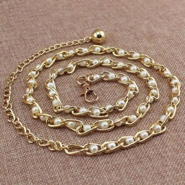 Trendy Heart Shaped Design Body Long Chain Ladies Belts Modern Metal Waist Chain Love Belts For Women