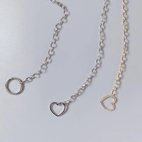 Trendy Heart Shaped Design Body Long Chain Ladies Belts Modern Metal Waist Chain Love Belts For Women