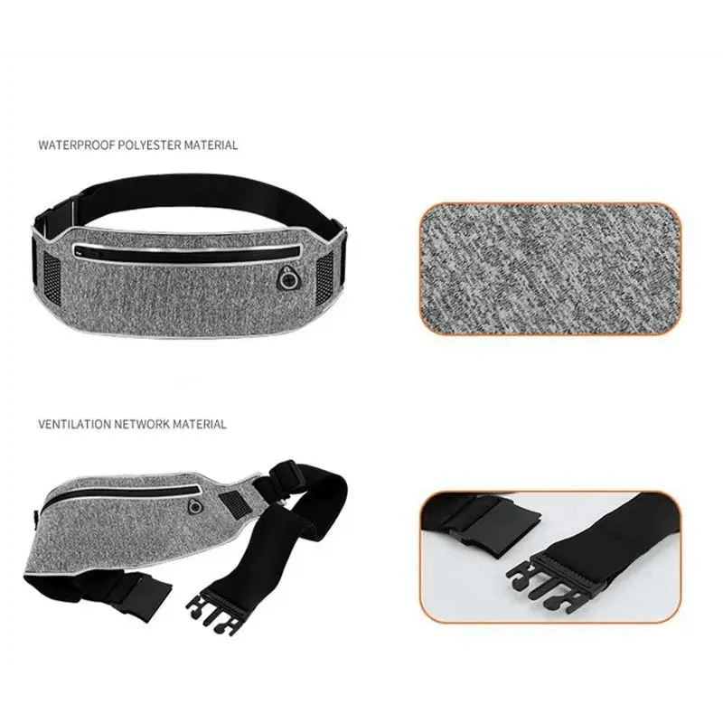Trendy Slim Running Belt Fanny Pack Fitness Workout Exercise Waist Bag Jogging Belt Bag Gym Fitness Bag Ultra Light Runners Belt Travel Money Belt For Men Women