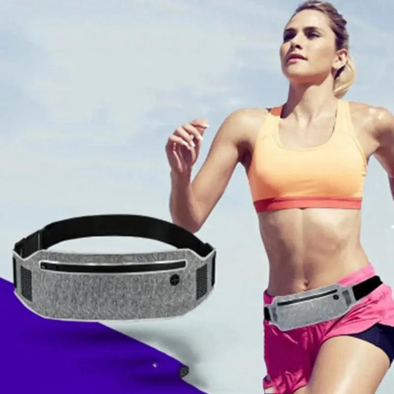Trendy Slim Running Belt Fanny Pack Fitness Workout Exercise Waist Bag Jogging Belt Bag Gym Fitness Bag Ultra Light Runners Belt Travel Money Belt For Men Women