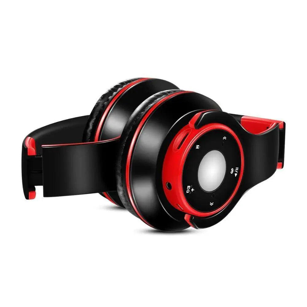 Wireless Headset Bluetooth Earphones and Headphone Foldable Adjustment Bluetooth Wired Headphones TF Card MP3 FM Radios For Online Class Business Trip Travel Video Conference