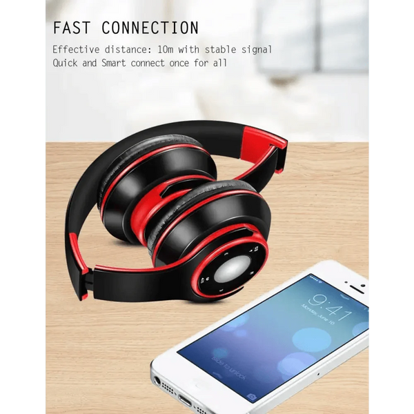 Wireless Headset Bluetooth Earphones and Headphone Foldable Adjustment Bluetooth Wired Headphones TF Card MP3 FM Radios For Online Class Business Trip Travel Video Conference